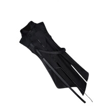 Gothic Victorian Long Hoodie Vest Coats Sterevunk-Black L