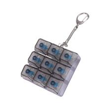Keyboards Squirm Keychain Multicolor Light Up Keyboards-Black