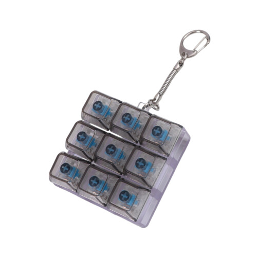 Keyboards Squirm Keychain Multicolor Light Up Keyboards-Black