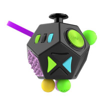 (Matches the image) Rainbow 612 Sides Cube Decompression Toy Stress Relief Autism ADHD OCD Anxiety Sensory Fingertip Desk Toy for Kids Adults
