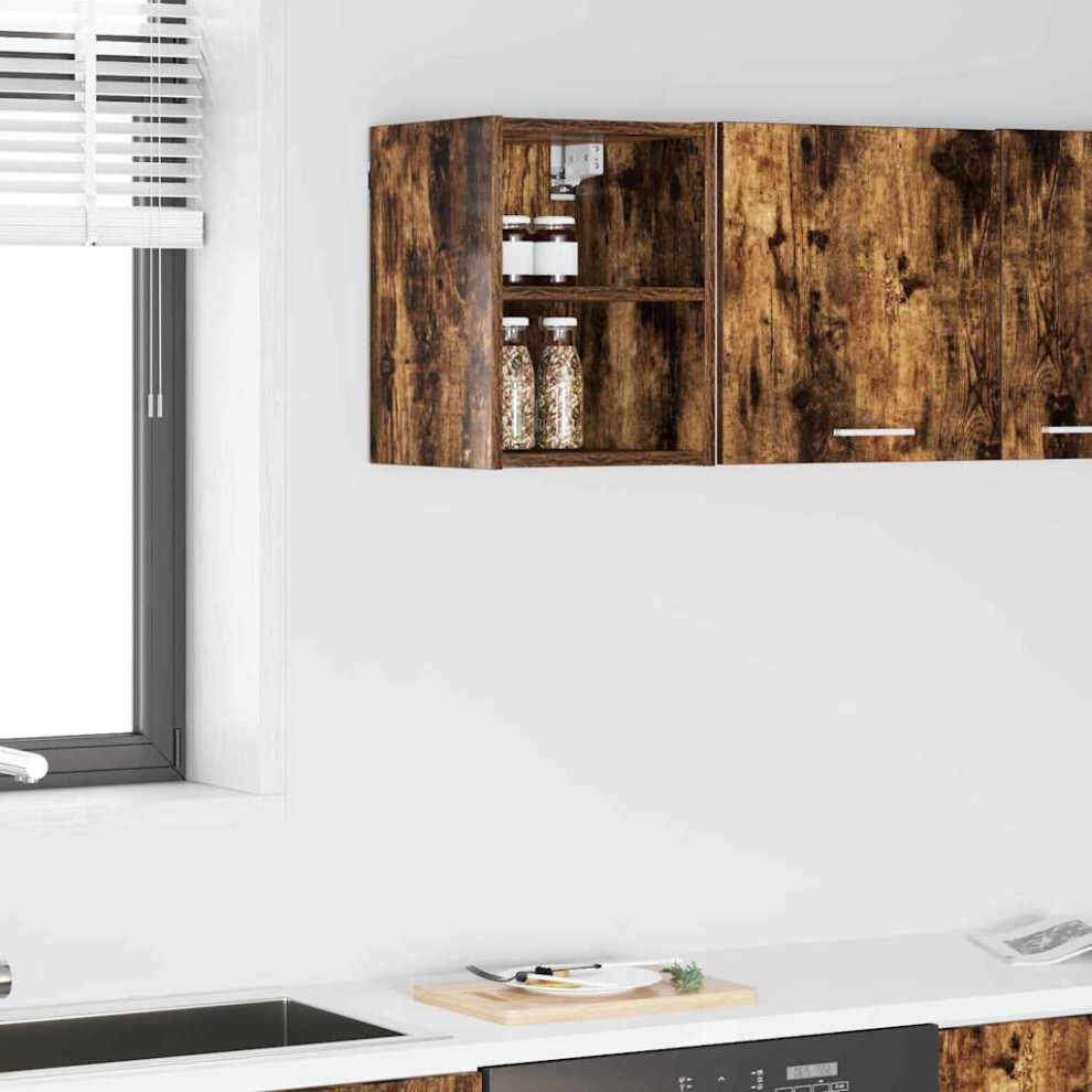 Vidaxl Hanging Cabinet Smoked Oak 30 X 29.5 X 40 Cm Engineered Wood