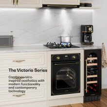 Klarstein Victoria Gas Hob 45cm Retro Glass Cooktop 3 Burners 6050W LPG Na