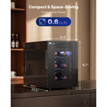 Upstreman Small Wine Cooler Fridge Holds Up To 6 Bottles 518 C