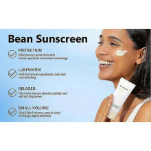 Bean Sunscreen SPF 50, Broad Spectrum SPF 50 Airy Texture Type for Face, High UV Protection, Refreshing & No Greasy 1.69 fl oz / 50ml