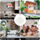 10 Pacotes de EspaçOs em Branco de Girador de Vento de SublimaçãO Giradores de Vento de 8 Polegadas para DecoraçãO de PáTio e Jardim Interior e 4