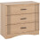Seconique Tessa 3 Drawer Chest - Natural Oak Effect 2