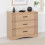 Seconique Tessa 3 Drawer Chest - Natural Oak Effect 1