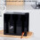 Acrylic Utensil Dispenser Cutlery Organizer with 3 Compartment Black Silverware Holder Plastic Flatware 4