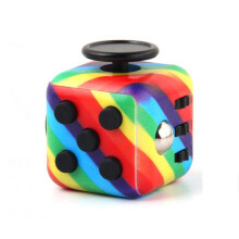(Matches the image) Rainbow 612 Sides Cube Decompression Toy Stress Relief Autism ADHD OCD Anxiety Sensory Fingertip Desk Toy for Kids Adults