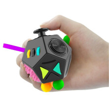 (Matches the image) Rainbow 612 Sides Cube Decompression Toy Stress Relief Autism ADHD OCD Anxiety Sensory Fingertip Desk Toy for Kids Adults