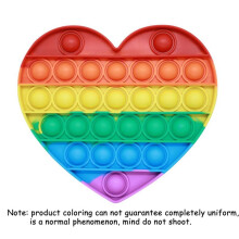 (Matches the image) Rainbow Push Pop Bubble Fidget Sensory Toy: Stress Relief Toys Pack for Kids Adults, Anti-Anxiety Tools Office Stress Relief