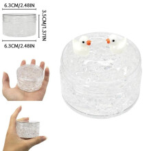 (Matches the image) Holiday Crystal Slime Kit, 120ml Clear Beads Slime with Duck Charms, Stretchy Non-Sticky Design, Festive Stress Relief Gift