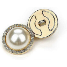 Flower pearl buttons for coats and sweaters 2cm round with shank