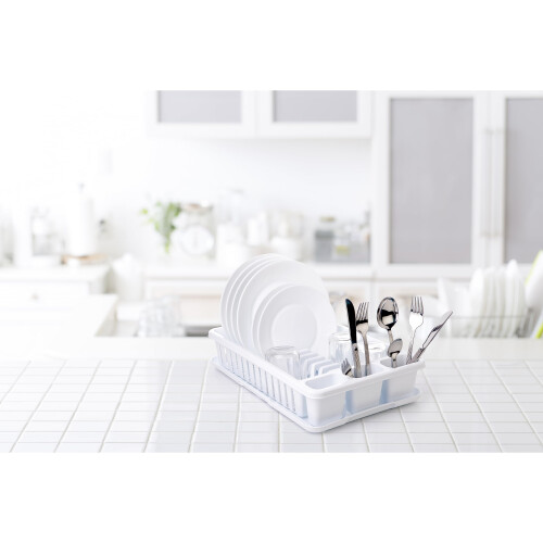 Tatay Dish Drying Rack with Tray BPAFree PP Dish Drying Rack with Compartme 2