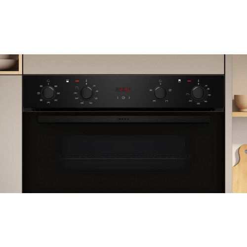 Neff N30 U1DCC0AK3B Built in Electric Double Oven, Black 2