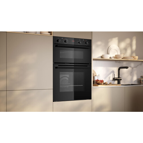 Neff N30 U1DCC0AK3B Built in Electric Double Oven Black 2