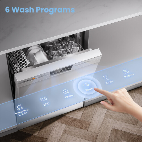COMFEE Freestanding Dishwasher CDWPF1201PWUK 60cm Width Full Size Dishwashe 1