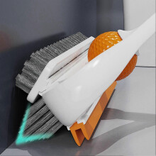 (Blue) Long Handle Floor Cleaning Brush With Detachable V-bristles Brush For Home Countertops Bathtubs