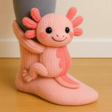 (One Size Fits All, J) Novelty Cartoon Animal Socks Gifts: Cat & Deer Warm Winter Socks for Girls & Women