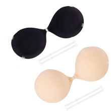 Soutien-gorge dos nu sans bretelles, 2-Couleur de peau noir C
