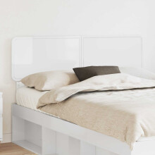 vidaXL Headboard Gloss White Engineered wood