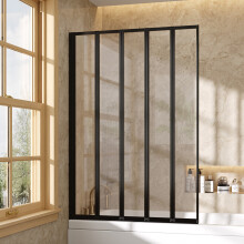 5 Panel Folding Over Bath Shower Screen