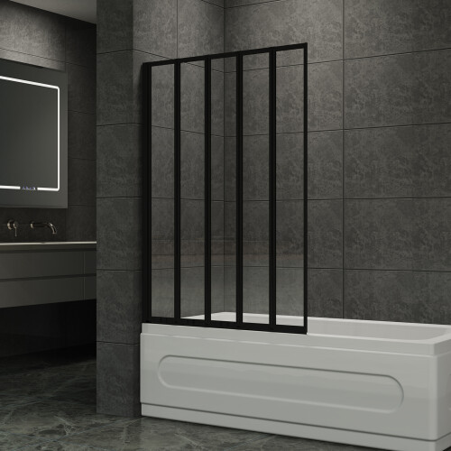 Living And Home 5 Panel Folding Over Bath Shower Screen 2