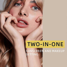 Sheer Setting Mist Sunscreen SPF 50, Broad Spectrum Shimmering Body Oil Mist, Hydrating Makeup-Friendly Glow Spray, Reef-Safe, Non-Greasy & Fast-Absor