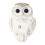 Broche créative en forme de hibou en émail, accessoire de-Blanc 1