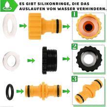 Garden Hose Connector 13mm, Garden Hose Adapter Kit Reinforced ABS Material, Garden Hose Connector Accessories Quick Connector