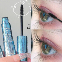 (Matches the image) Silk Fiber Black Mascara Waterproof Long Lasting Extension Eyelashes Lengthening Curling Mascara Black Eyelash Makeup Cosmetic