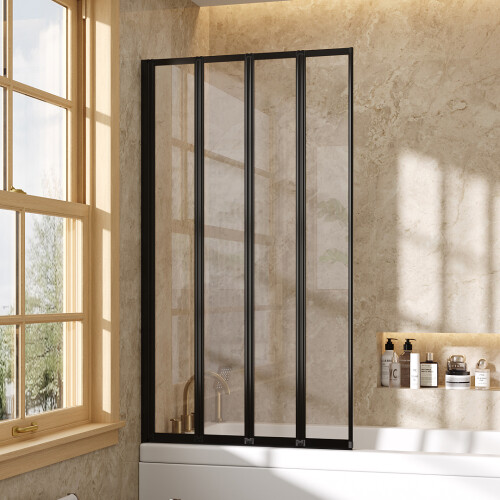 Living And Home 4 Panel Folding Over Bath Shower Screen