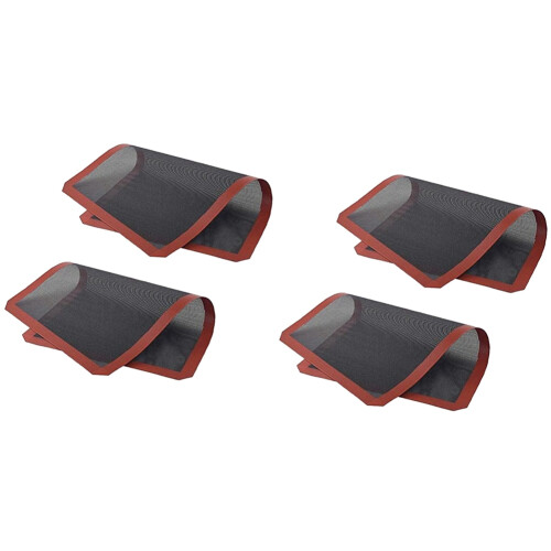 4 Pcs Silicone Baking Mat Sheet,Non-Stick Oven Liner Perforated Mesh Pad,Baked Bread Biscuits Mat,Double-Sided Available