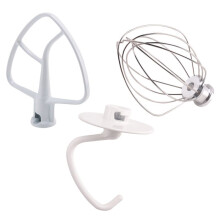 Mixer Kit for KSM150 Includes Dough Hook Wire Whip and Coated Flat Beater, 3 Pieces Stand Mixers Repair Set Compatible
