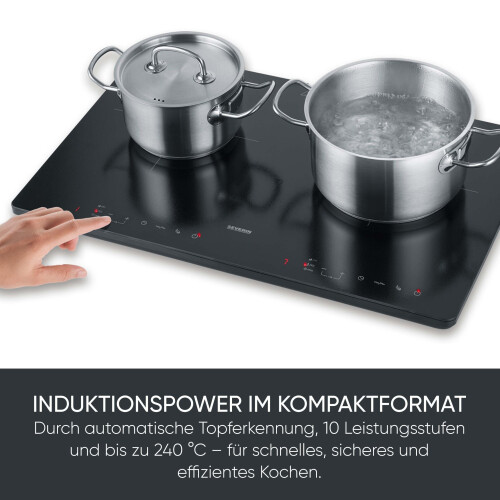 Severin DK 1033 Induction Hob 2 Plates ScratchResistant Glass Ceramic Hobs 1