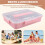 5 Compartments Lunch Box Stainless Steel Leak-Proof Large Bento Boxes Soup Container School Dinnerware() 2