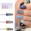 3 Pieces Nail Carbide 5 in 1 Bit Multi-Function Tapered Shaping Nail Drill Carbide Nail Drill Bit Use for Both Left 3