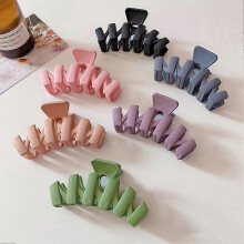 (Milky White) Head Clip Trendy Beautiful Strong Claw Large Size Eco-friendly Daily Styling Resin Solid Color Shark Clip Hair Accessories Bzsm
