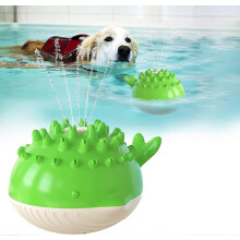 Jouet pour chien avec jet d'eau, en ABS+TPR résistant aux morsures, pour la piscine et le nettoyage des dents.