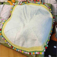 (110cm, Rose Purple) 80/110/160cm Crochet Flowers Blanket DIY Finished Knitted Blanket for Women Mother's Day Bouquet Birthday Gift