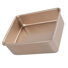 Golden Non-Stick Square Cake Bread Pan 3-Piece Set Stainless Steel Baking Pan