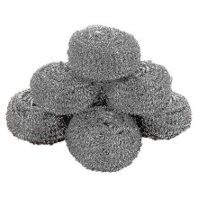 Stainless Steel Scrubber Sponges 6 Pack, Cleaning Balls for Pots Pans Grills