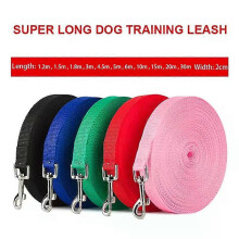 Extra lange Nylon-Hundeleine für das Training mit verwicklungsfreiem Drehhaken, in verschiedenen Längen und Farben erhältlich
