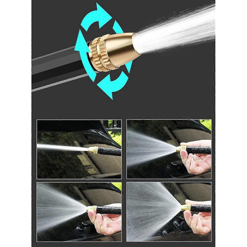 High-Pressure Water Hose Nozzle with 8 Adjustable Spray Patterns and Brass Seal 2