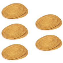 10 Stuks Ovale Rotan Placemat, Natuurlijk Rotan Handgeweven, Theeceremonie Accessoires, Geschikt voor Eetkamer, Keuken, Enz.