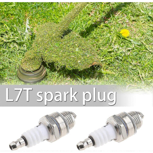 L7T Spark Plug Compatible with 2-Stroke Chainsaw Lawn Mower Hedge Trimmer, 2-Pack 1