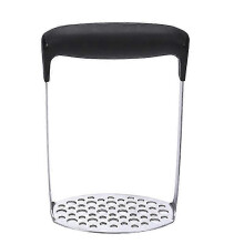 Schiacciapatate manuale con impugnatura orizzontale ed ergonomica per patate, zucche e patate dolci.