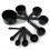 Measuring Spoon Set Plastic Black Baking Tools Accurate Durable Kitchen Bakeware 1