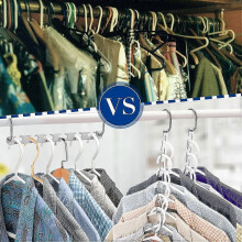 6 Pack Metal Wonder Magic Clothes Closet Hangers Clothing Organizer