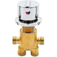 Thermostatische Badewannenarmatur aus massivem Messing mit Warm- und Kaltwassergriffen, G1/2-Gewinde